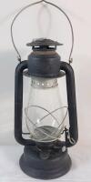 Vintage Beacon Railroad Lantern w/Original Clear Glass Bulb . Measures 15.5" tall