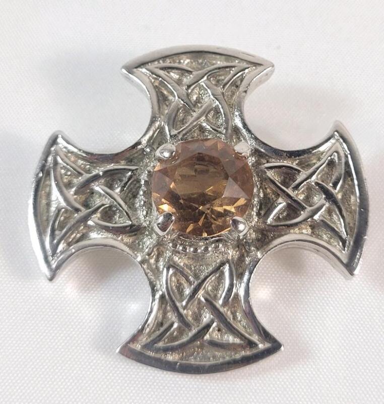 Vintage CJ Scotland Celtic brooch . See photos for size