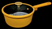 New CAROTE 8" Nonstick Pot with Lid, Non-Stick Induction Comparable, Lemon Drop Color