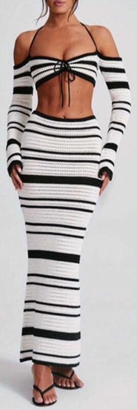 New Sz Small Ladies&rsquo; Knitted Top and Long Skirt