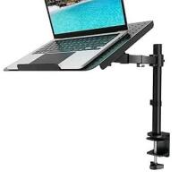 New WALI Laptop Tray Desk Mount for 1 Laptop Notebook up to 17 inch, Fully Adjustable, 22 lbs Capacity with Vented Cooling Platform Stand (M00LP)