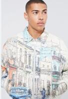 New Sz Small Boxy Scenic Twill Harrington Jacket | Retail Value $70