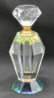 Stunning Crystal Perfume Bottle - 5" Tall
