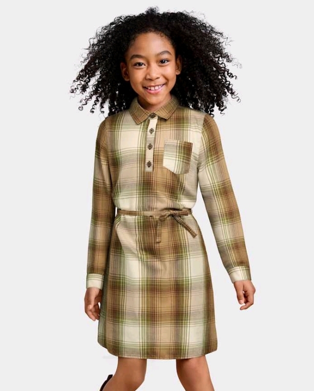 New sz 5/6 Girls Children's Place Long Sleeve Shirt Dress