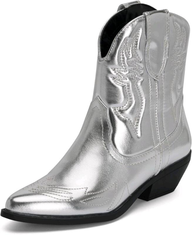 New sz 6 Women's Chariot & Co -Susan- Cowboy Cowgirl Western Ankle Booties Pointed Toe Boots Retails for $111