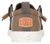 New - Size 10 Men's Hey Dude Wally Craft Linen Casual Shoe , Black / Walnut - 4