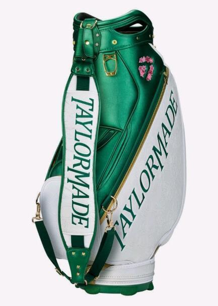 RARE - New - 2025 Team Taylormade Season Opener Staff Bag . This Golf Bag Commemorates the 2025 PGA Season Open . Retail $800 . Masters Augusta National Colors White & Green w/Georgia Peach and Azalea Emblems .