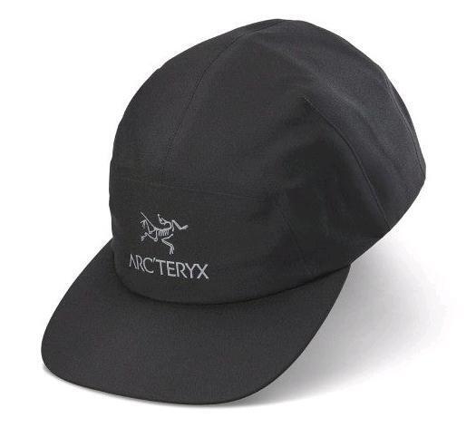 New - Arc'Teryx Running / Hiking Bird Word Gore 5 Panel Cap , Black . One Size . Retail $100
