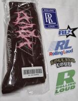 New sz O/S Rolling Twisted Metal Chocolate Socks & 5 Stickers