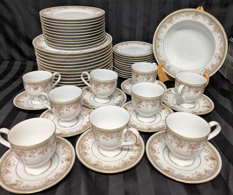 54 Vintage Pieces Noritake Ireland Dinnerware. Morning Jewel Pattern.