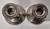 Vintage BIRKS Candle Holders Regency Plate 3" Tall & Glass Smoked Handle Bell 6 25" Tall - 2