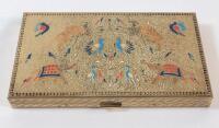 Vintage Exotic Animals Volupt&eacute; USA Brass Powder & Mini Comb Compact .