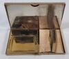 Vintage Exotic Animals Volupt&eacute; USA Brass Powder & Mini Comb Compact . - 3