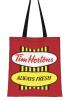 TIM HORTONS FRESH Tote Bag Perfect for Shopping Grocery Travel & Outdoor Heavy Duty Shoulder Handbag Approximately 13.2 x 15.5&rsquo;&rsquo; Black Handles