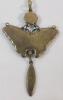 Vintage Japanese K24 Damascene Butterfly Necklace & Amita Janpan Screw Back Earring Set - 4