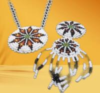 Vintage Handmade Native American Northern Plains Tribe Beaded Medallion Necklace <br/>Jewelry See Description for more