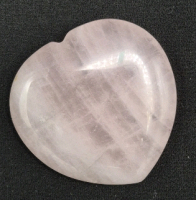 Beautiful Pink Quartz Heart Shaped 1.5" wide & 1.75" Long