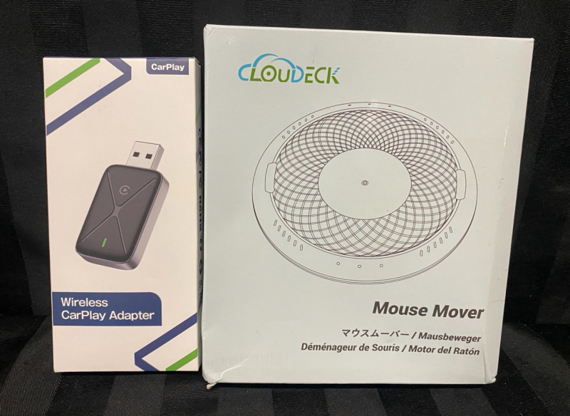 As-New AIZEO Wireless CarPlay Adapter (USB-C) PLUS As-New Cloudeck Mouse Mover