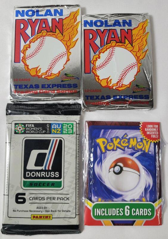 Non-Sport & Sport Sealed Trading Card Wax Packs . Pok&eacute;mon , Soccer & Baseball