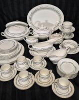 52 Pieces Vintage AYNSLEY Denver Pattern Dishes 8420