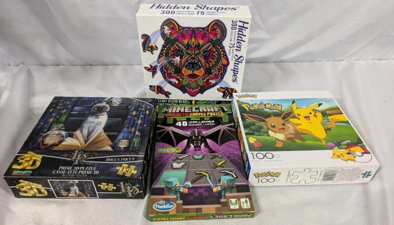 4 New Puzzles. Variety of Themes. Boxes Either sealed Externally or Internally.