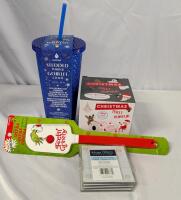 New Assorted Household Goods. 710 ML Cup, 300 sheet Joke Toilet Paper Roll, Spatula & 4 Costers