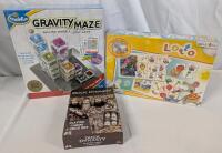 New Games Lot. 2 Suck Dynasty Playing Card Sets, One Sealed Gravity Made Logic Game and 1 Sealed Lotto Game