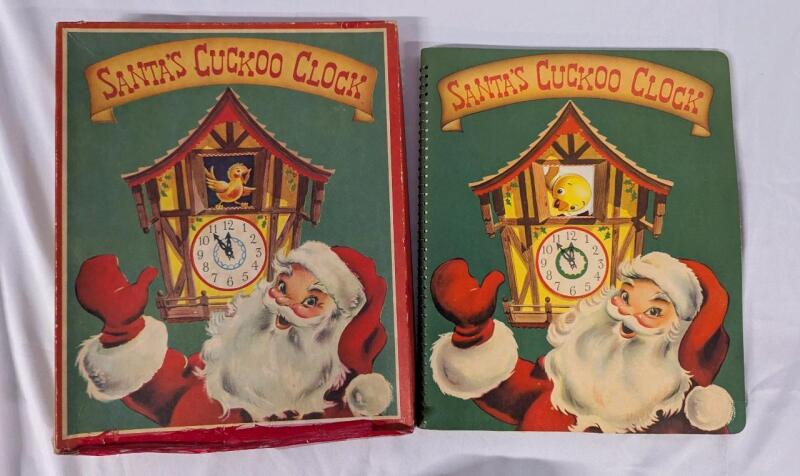 Vintage Santa's Cuckoo Clock Pop Up Book.
