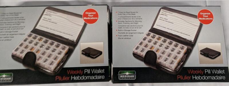 2 New Meridian Point Weekly Pill Wallet.