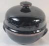 Dansk Stoneware Ceramic Pottery Bean / Soup Pot w/Lid . Measures 5.5" tall & 5.5" diameter . No chips or cracks