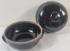 Dansk Stoneware Ceramic Pottery Bean / Soup Pot w/Lid . Measures 5.5" tall & 5.5" diameter . No chips or cracks - 2