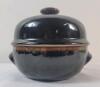 Dansk Stoneware Ceramic Pottery Bean / Soup Pot w/Lid . Measures 5.5" tall & 5.5" diameter . No chips or cracks - 3