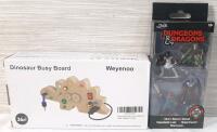 New Dinosaur Busy Board & Dungeons & Dragons Die Cast Figures (4pcs, Measures Roughly 2" Tall)