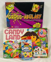 3 Children&rsquo;s Board/Card Games, Includes Toy Story Smash Up Word Game, Gross-abulary Word Game, and Candy Land Dora the Explorer Edition
