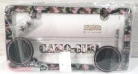 New "Camo-Girl" License Plate Frame w/ Accessories