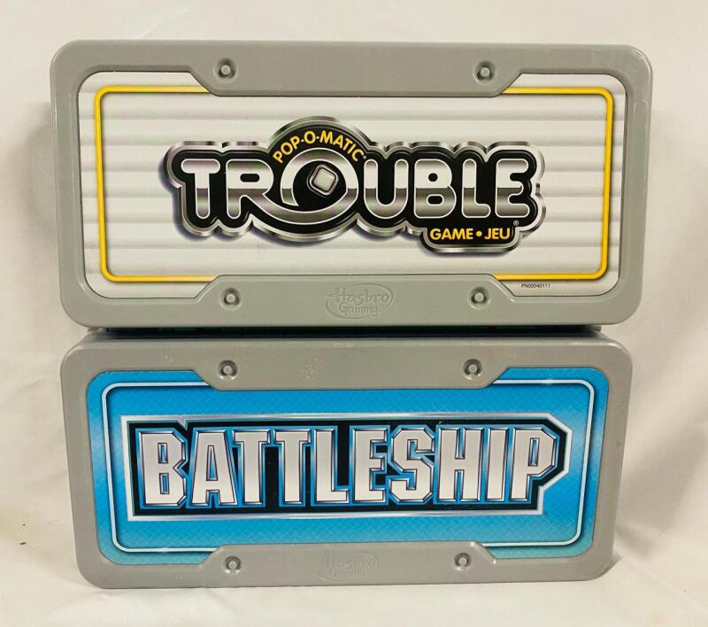 2 Travel Board Games, Includes Battleship and Trouble (Pop-o-Matic)