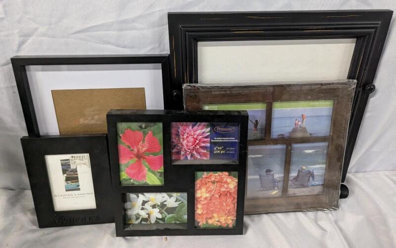 5 Picture Frames. Largest Measures 18"by 18"