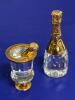 Swarovski Crystal 18K Gold Plated 2&rsquo;&rsquo; Bottle Of Champagne And Ice Bucket Swarovski Box Stamped Champagne and Iconic Swan No noted chips or cracks