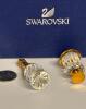 Swarovski Crystal 18K Gold Plated 2&rsquo;&rsquo; Bottle Of Champagne And Ice Bucket Swarovski Box Stamped Champagne and Iconic Swan No noted chips or cracks - 5
