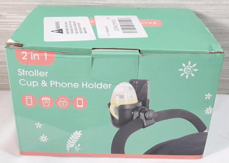 New in Box 2 in 1 Stroller Cup & Phone Holder