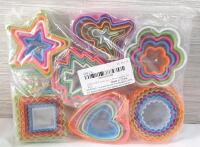 New Pack of 35 Plastic Cookie Cutters (Cutters Measure Roughly 3")