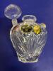 Bohemia European Crystal Scent Bottle Red Satin Style Display Original Box Approximately 5 inch No chips or Cracks appears NIB - 2