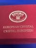 Bohemia European Crystal Scent Bottle Red Satin Style Display Original Box Approximately 5 inch No chips or Cracks appears NIB - 3
