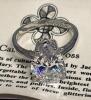 Camrose & Kross JBK 925 Silver Pear Shaped Cubic Zirconia Solitaire Ring Size 9 Original Box Paperwork Blinding Beauty Stamped Signed <br/>
