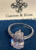 Camrose & Kross JBK 925 Silver Pear Shaped Cubic Zirconia Solitaire Ring Size 9 Original Box Paperwork Blinding Beauty Stamped Signed <br/> - 4