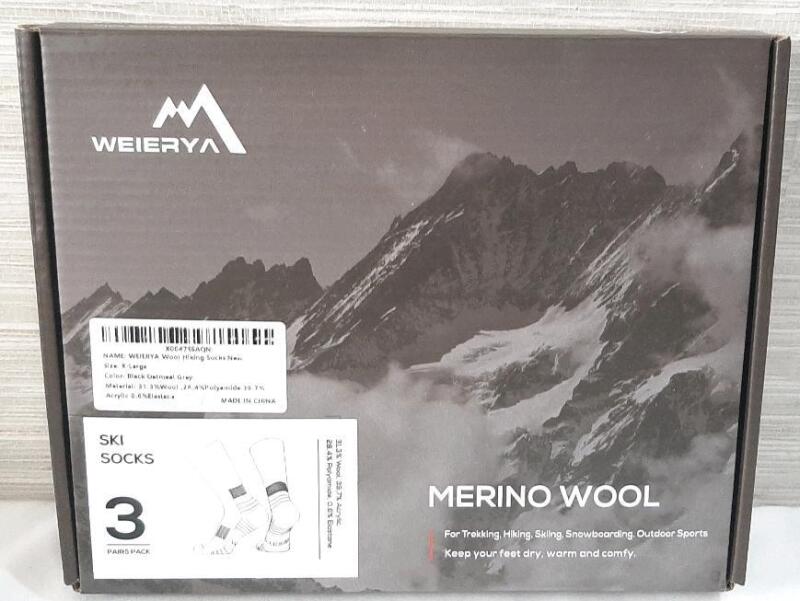 New Pack of Weierya Wool Hiking Ski Socks (XL Size)