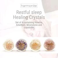 New in Box Harmonite<br/>4 Sleep Aid Crystals and Healing Stones. (Amethyst, Moonstone, Lepidolite, Howlite) Handmade in United Kingdom