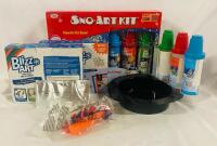 Snow Art Assorted Lot; Includes Sno-Art Kit, Extra Snow Markers, Snowman Decoration Kit, and 2 Blizz Art Spray Chalk Kits (4 Cans Per Kit)