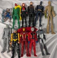 11 Marvel Action Figures. Tallest Measures 15" Tall.