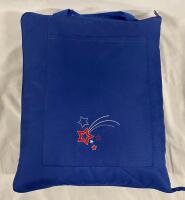 Picnic Blanket Bag, Red White and Blue Stripes, Blanket Measures 68x59&rdquo; Fully Spread